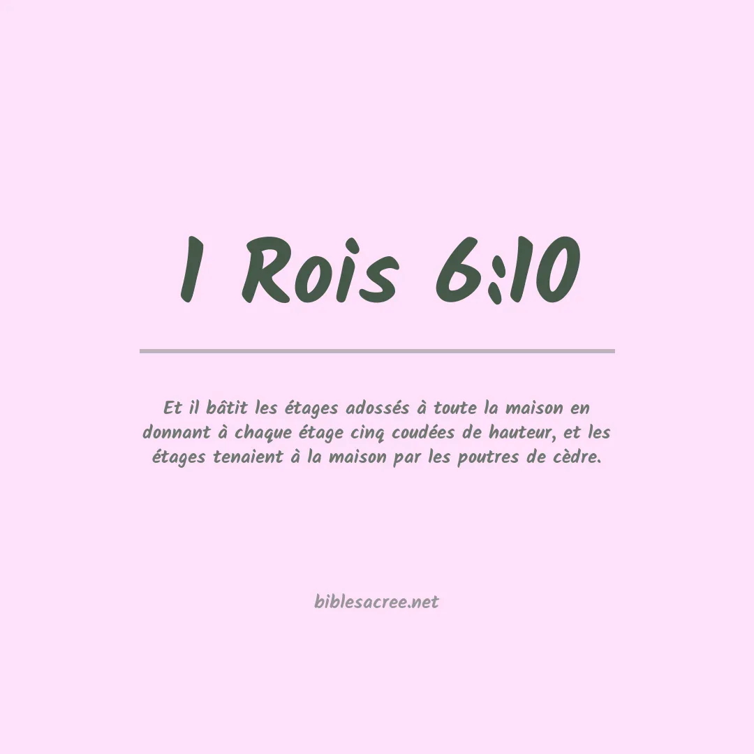 1 Rois - 6:10