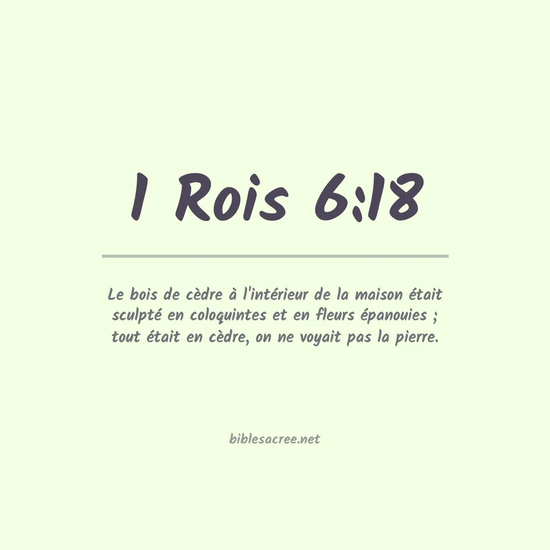 1 Rois - 6:18