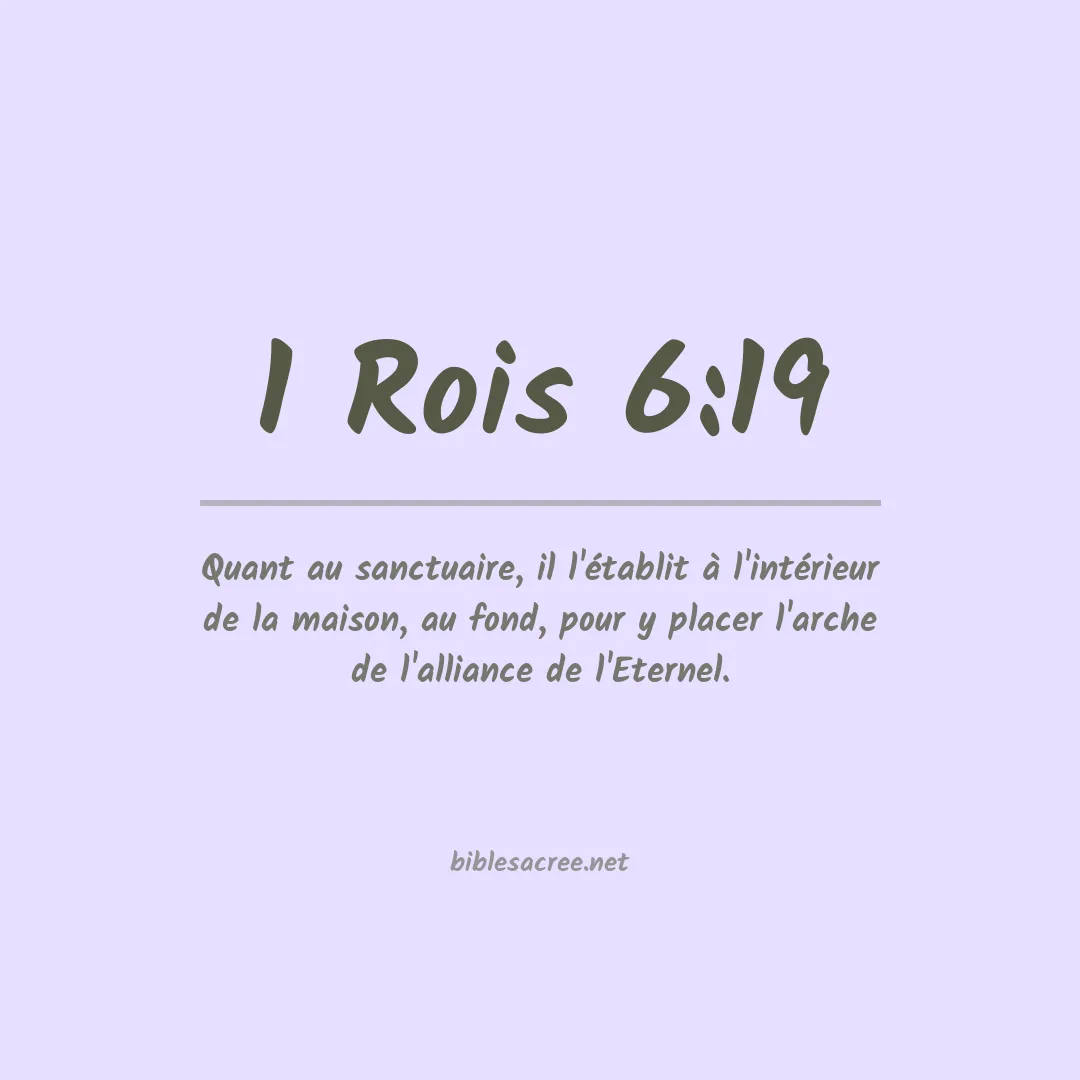 1 Rois - 6:19