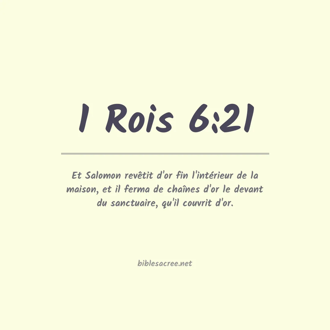 1 Rois - 6:21