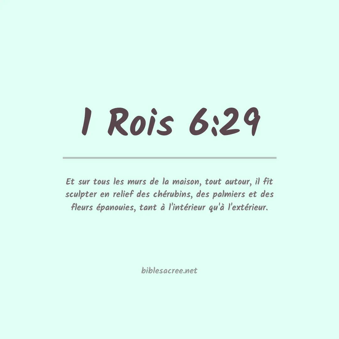 1 Rois - 6:29