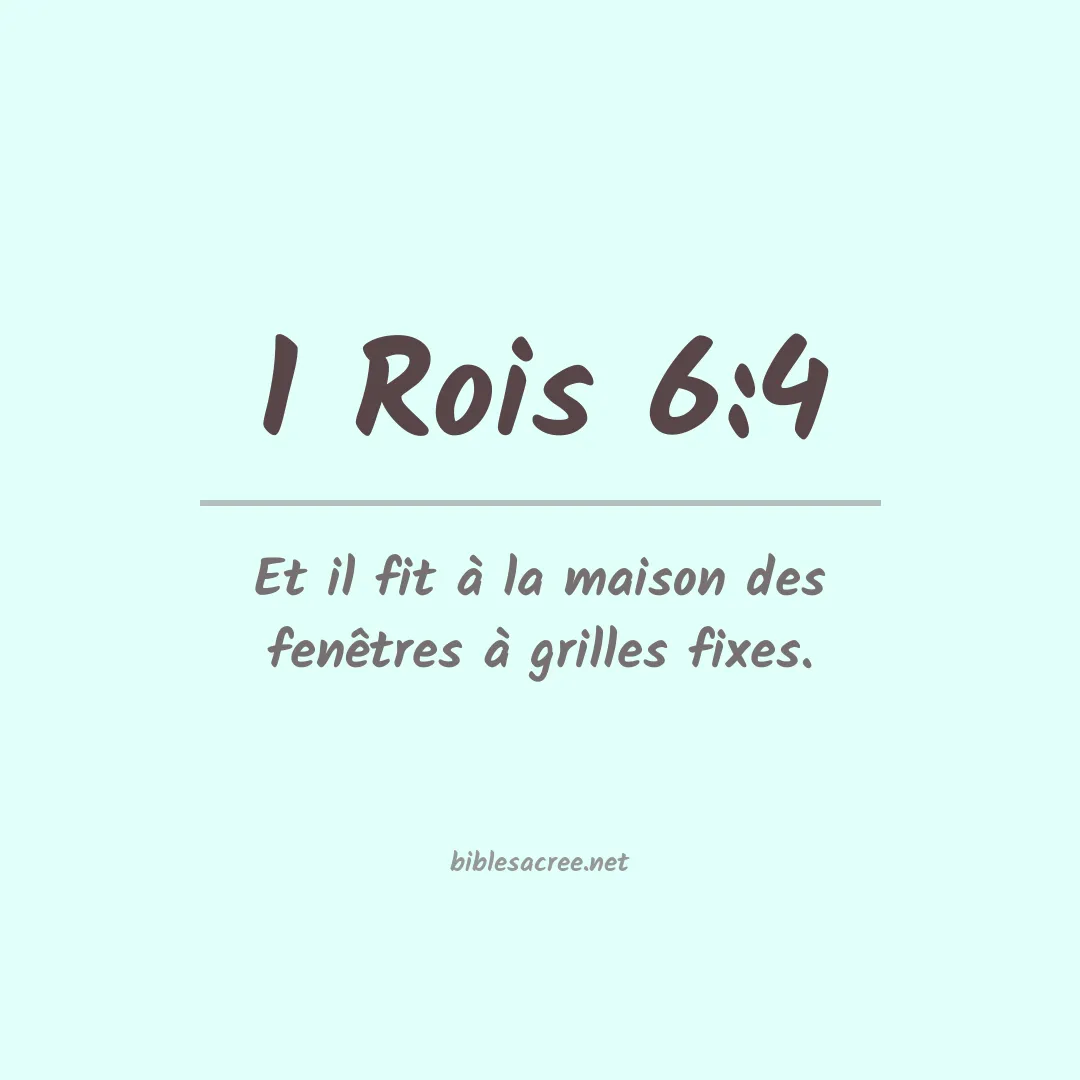 1 Rois - 6:4
