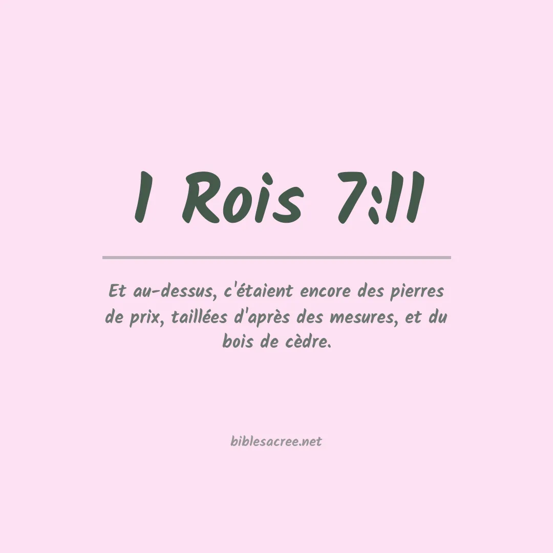 1 Rois - 7:11
