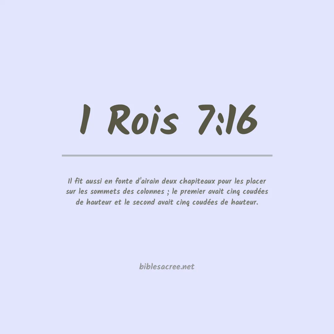 1 Rois - 7:16