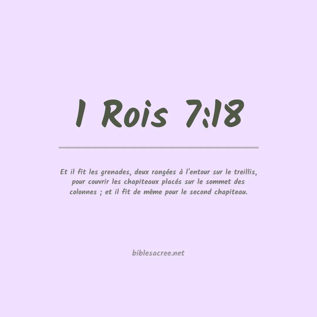 1 Rois - 7:18