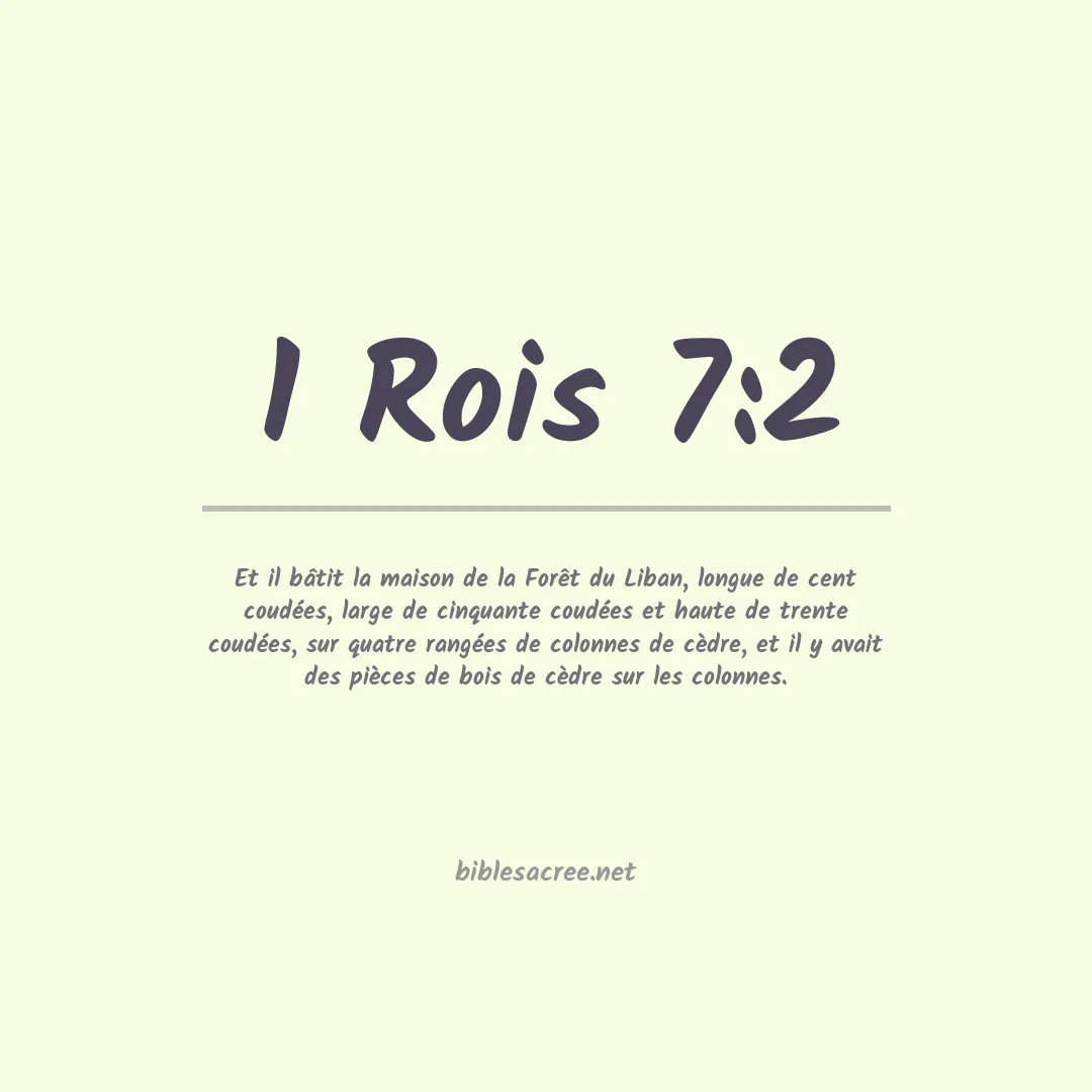 1 Rois - 7:2