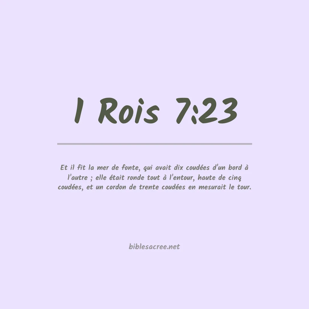 1 Rois - 7:23