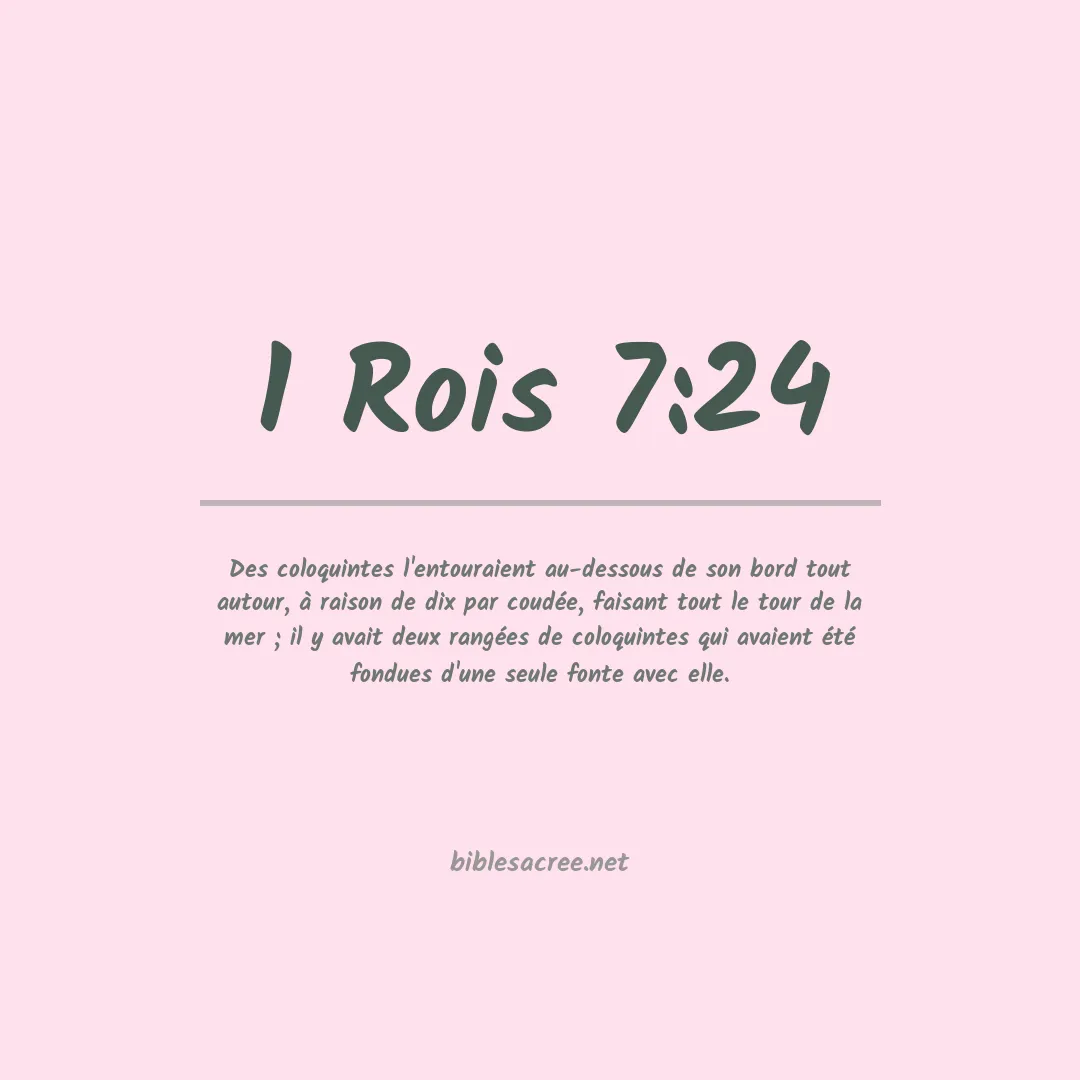 1 Rois - 7:24