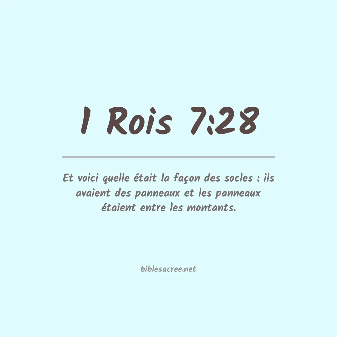 1 Rois - 7:28