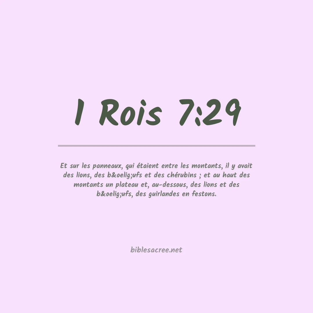 1 Rois - 7:29