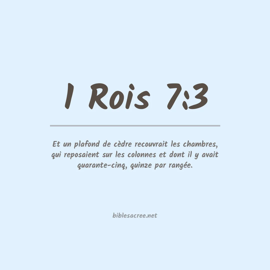 1 Rois - 7:3
