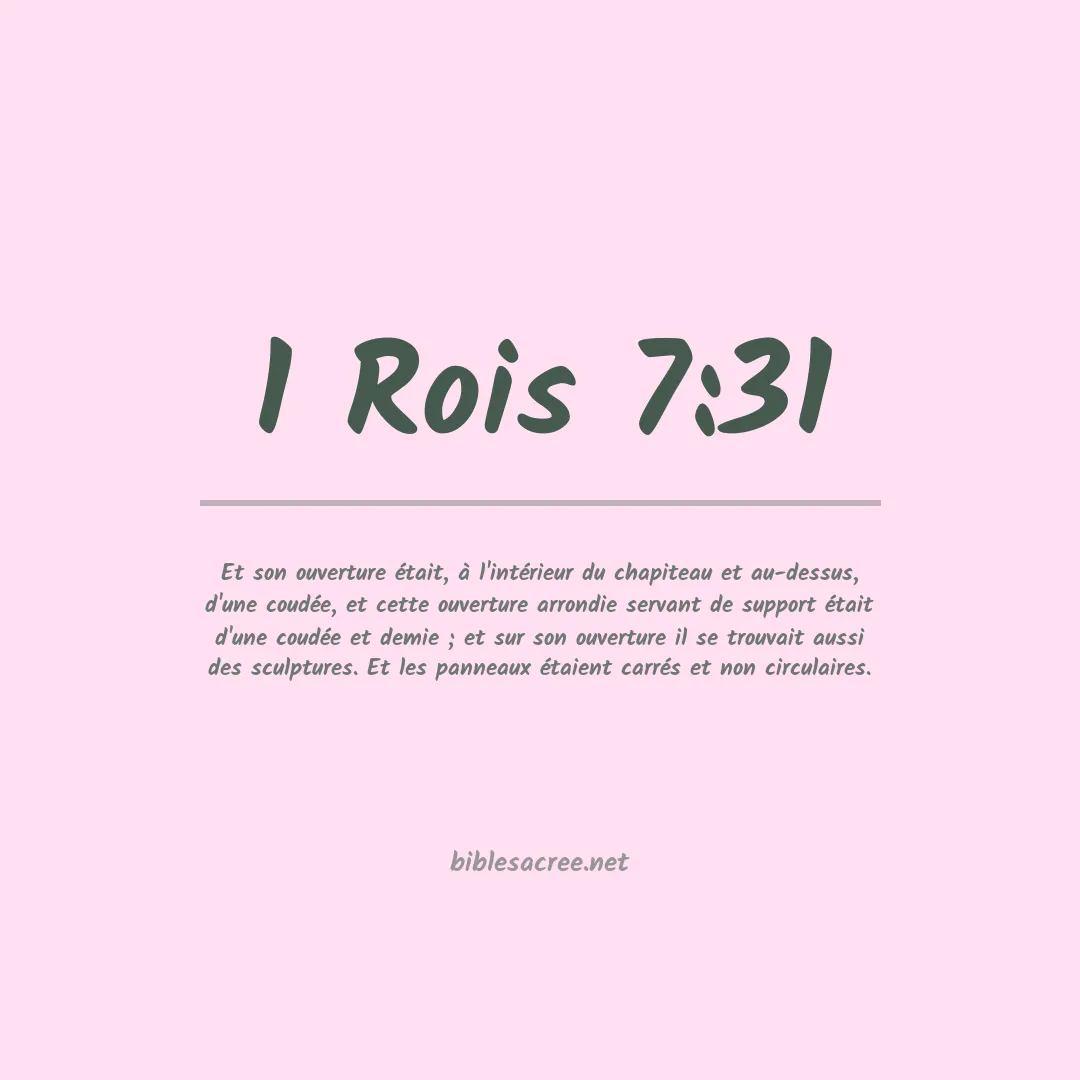 1 Rois - 7:31