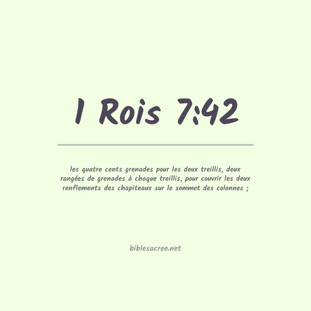 1 Rois - 7:42