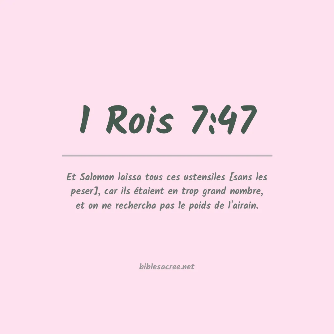 1 Rois - 7:47
