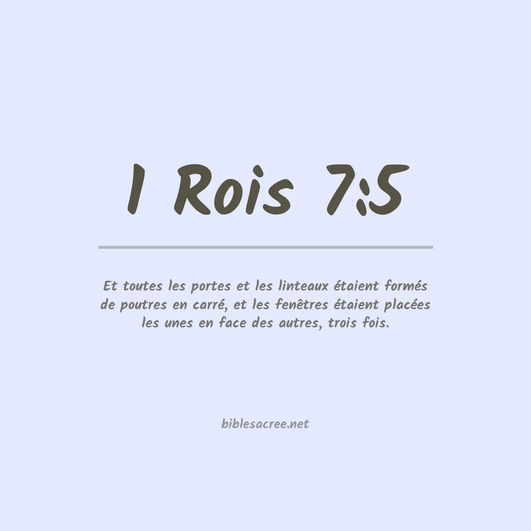 1 Rois - 7:5