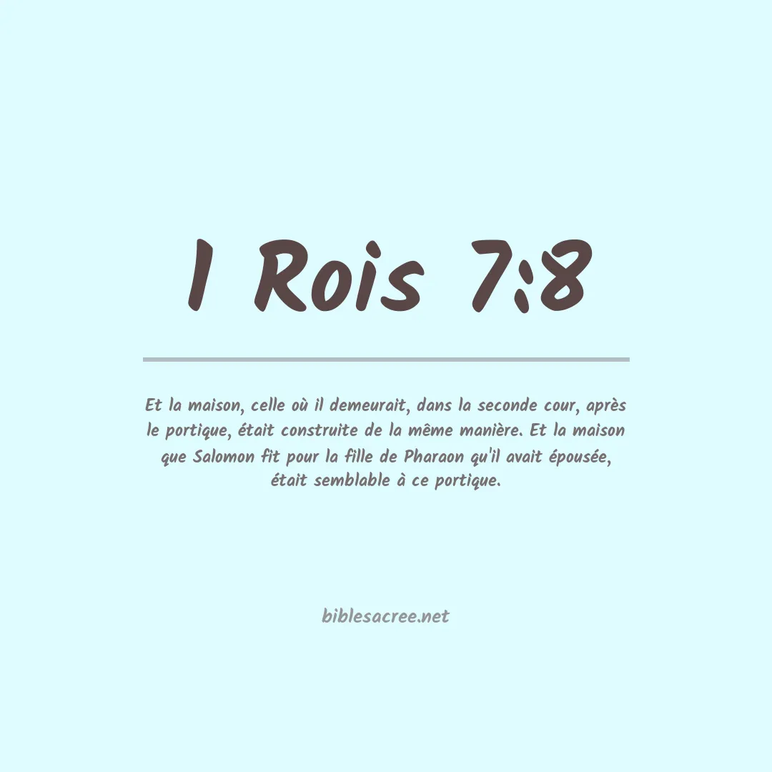 1 Rois - 7:8