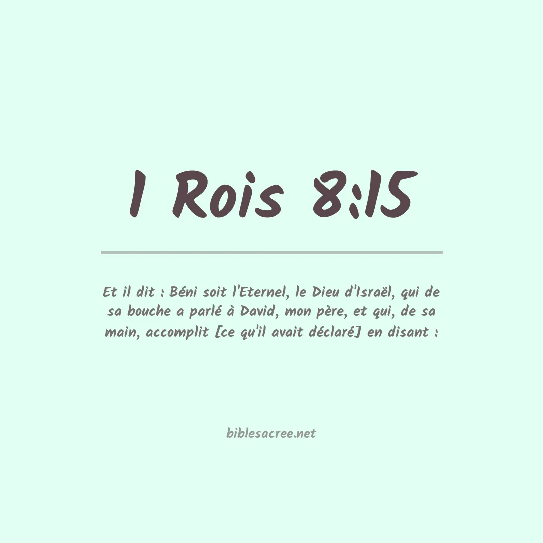 1 Rois - 8:15