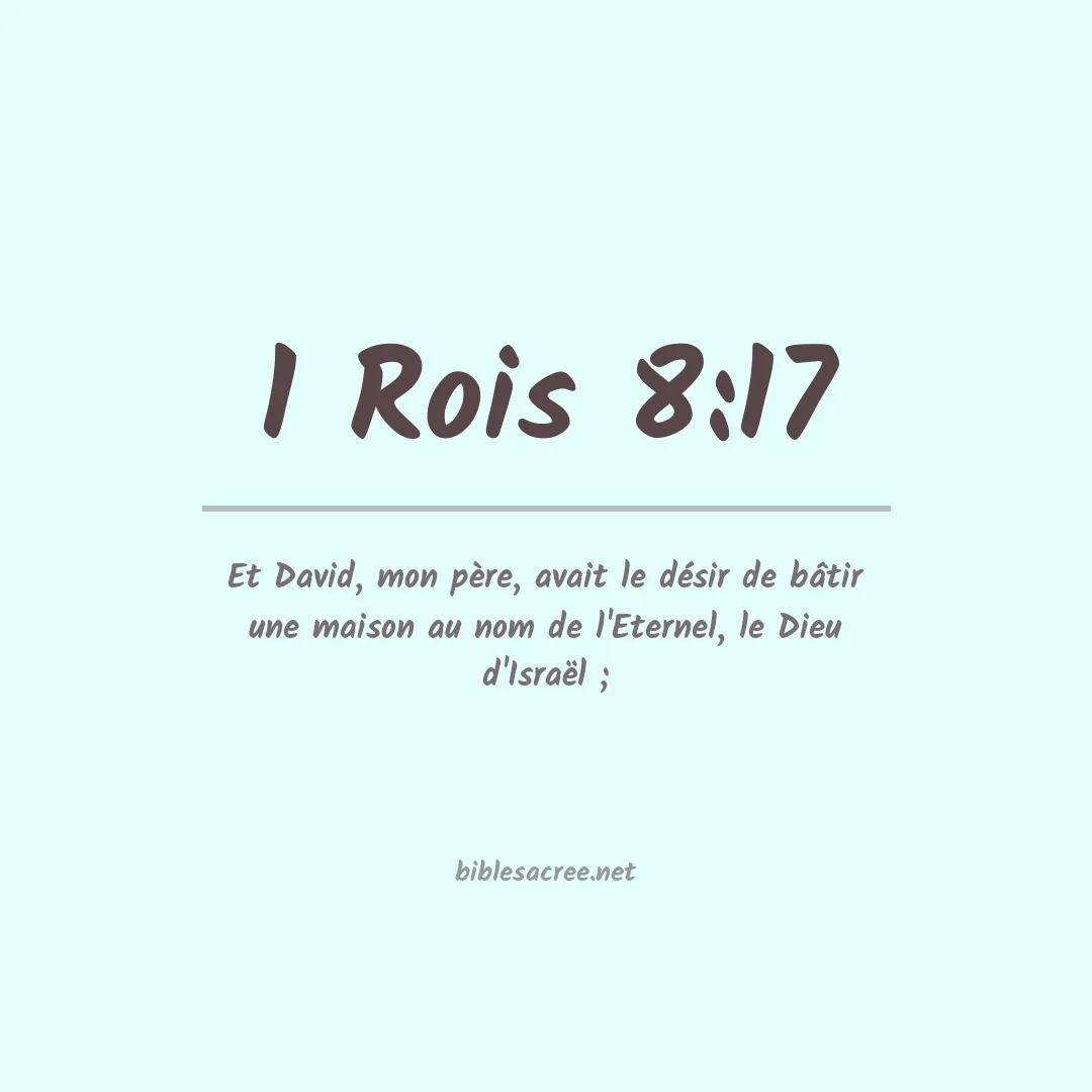1 Rois - 8:17