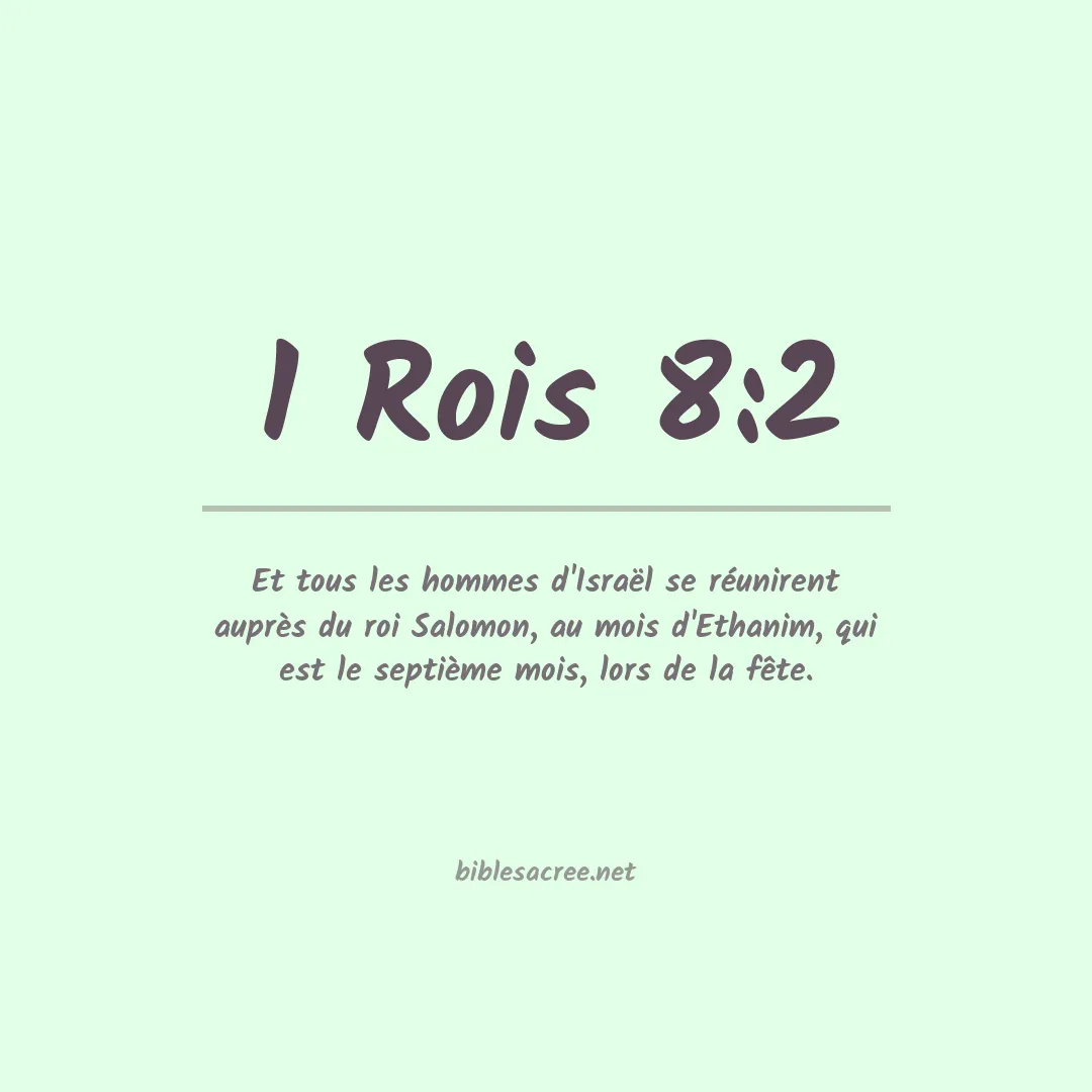 1 Rois - 8:2