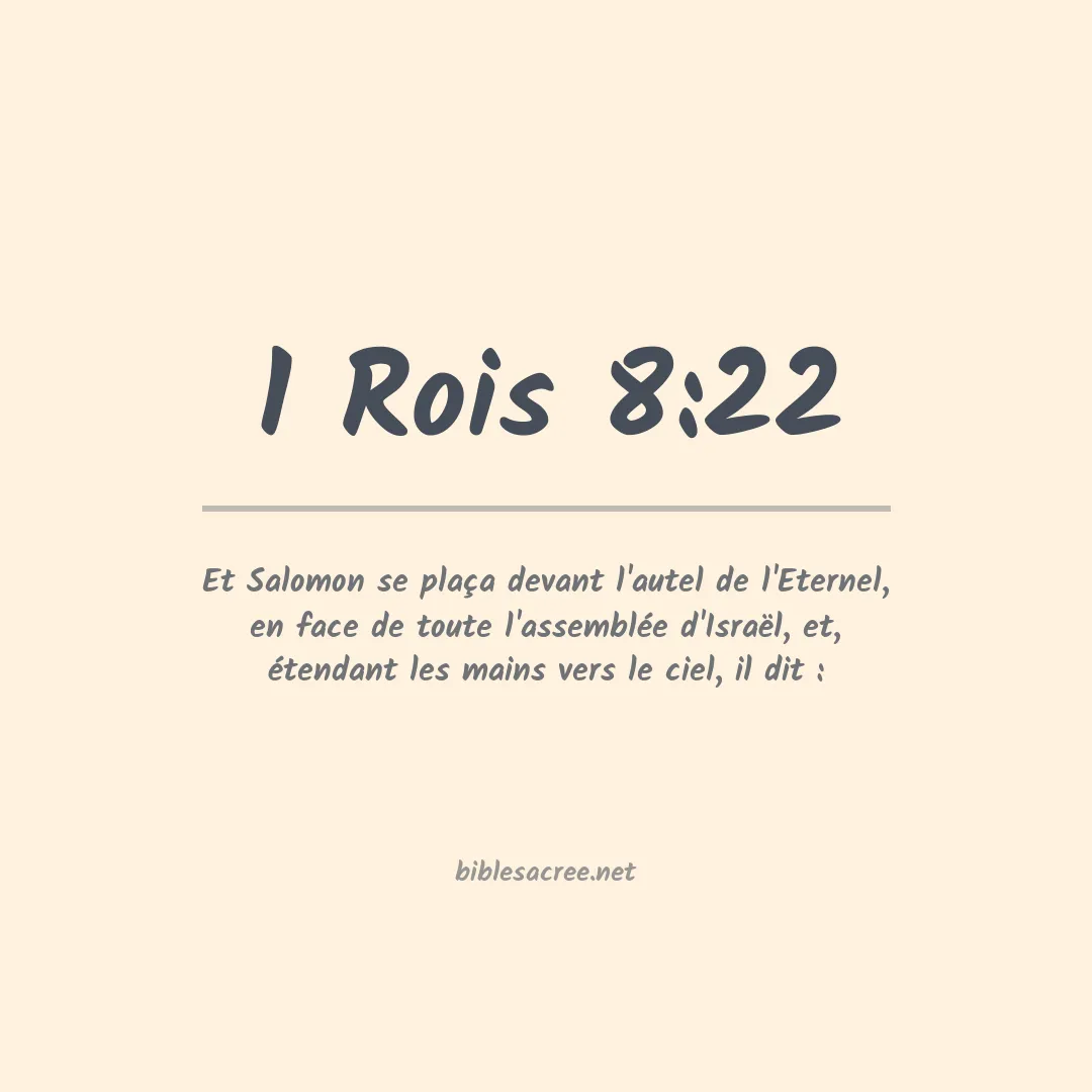 1 Rois - 8:22
