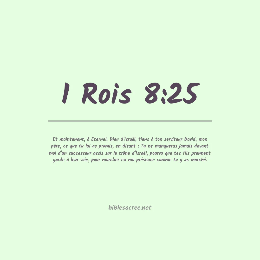 1 Rois - 8:25