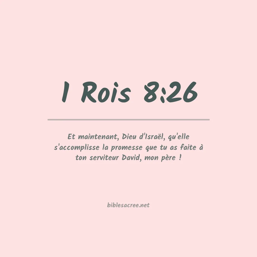 1 Rois - 8:26