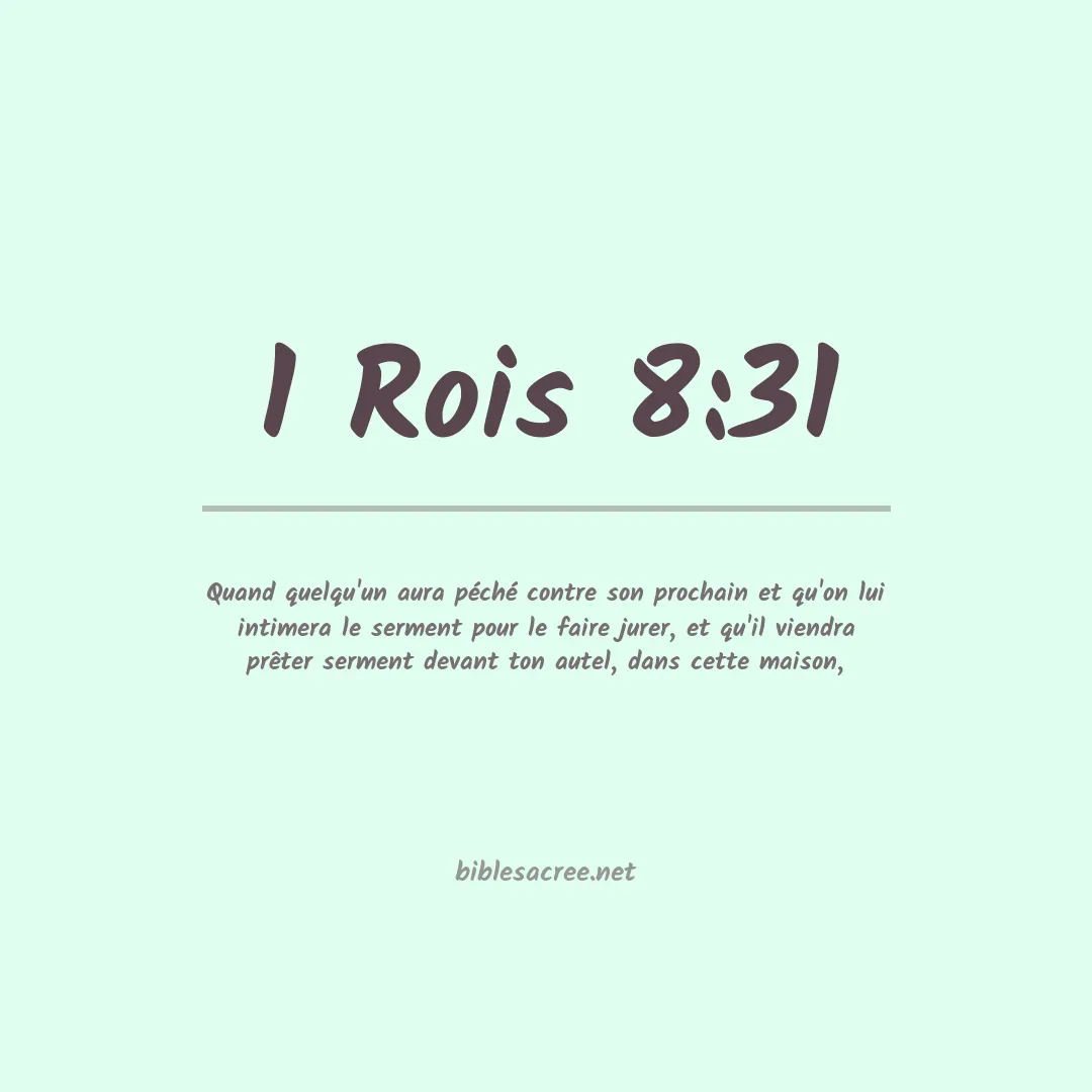 1 Rois - 8:31