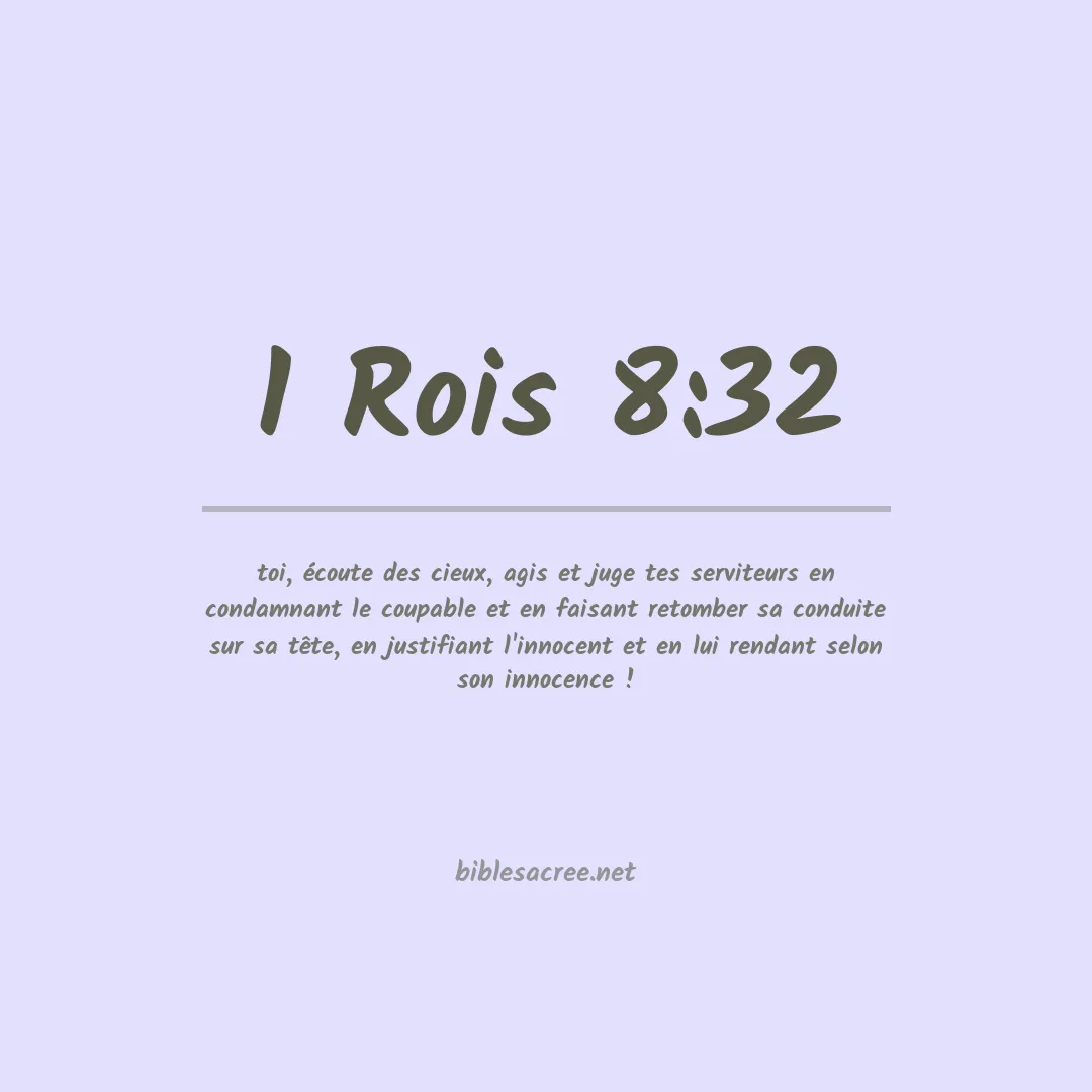 1 Rois - 8:32