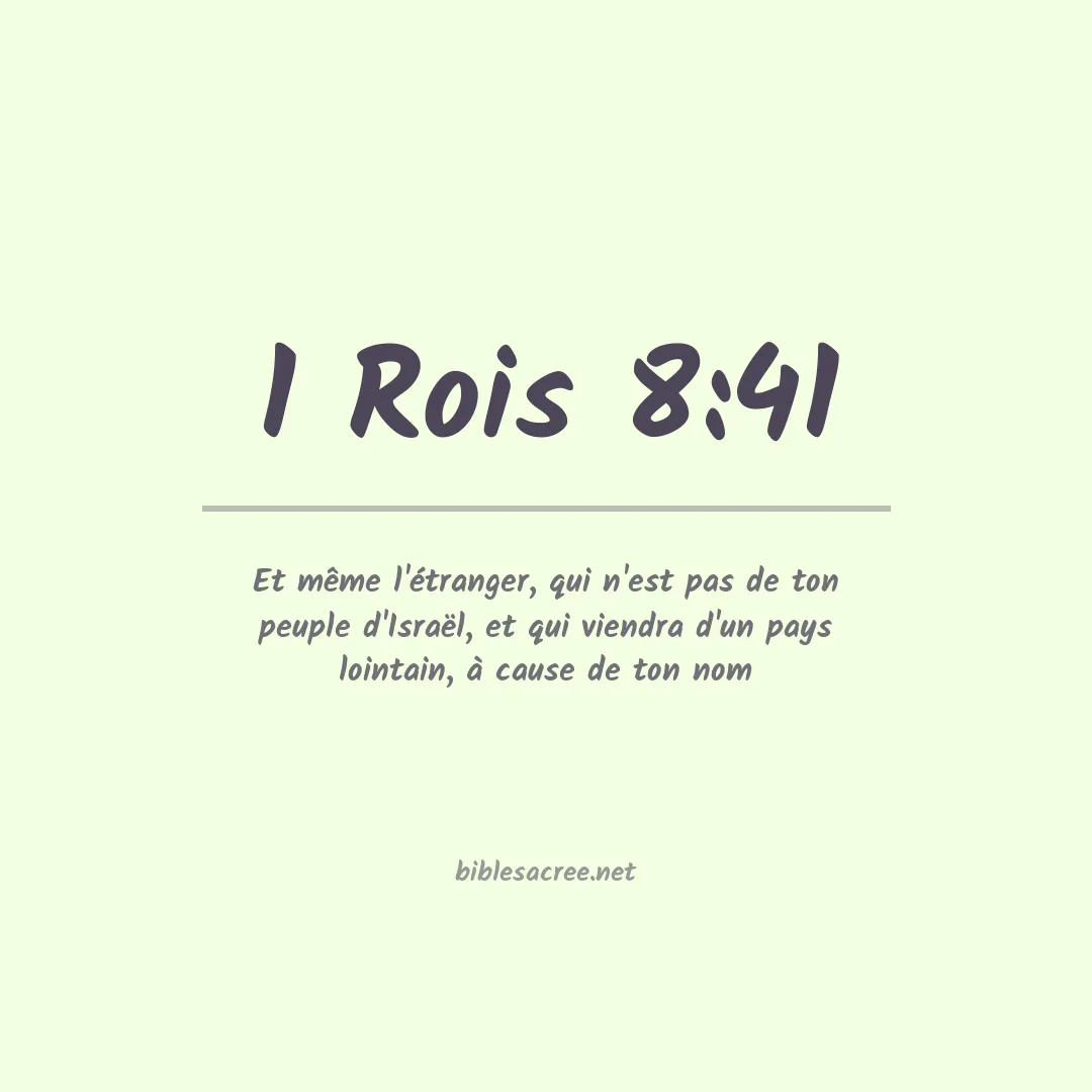 1 Rois - 8:41