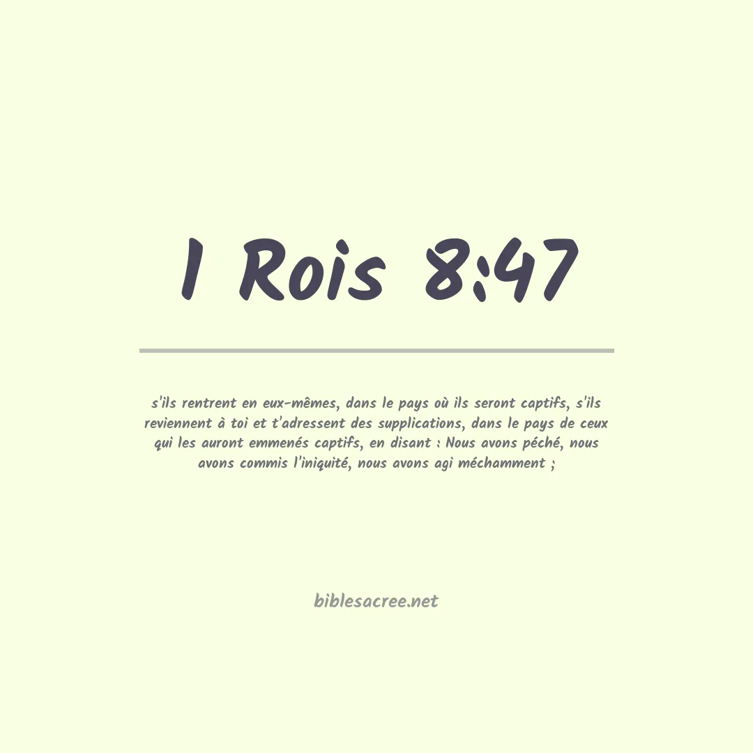1 Rois - 8:47