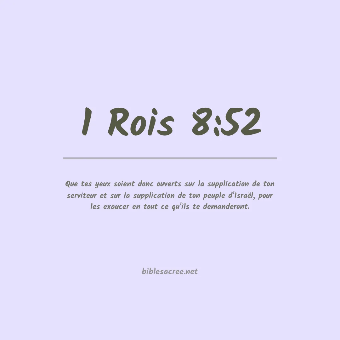 1 Rois - 8:52