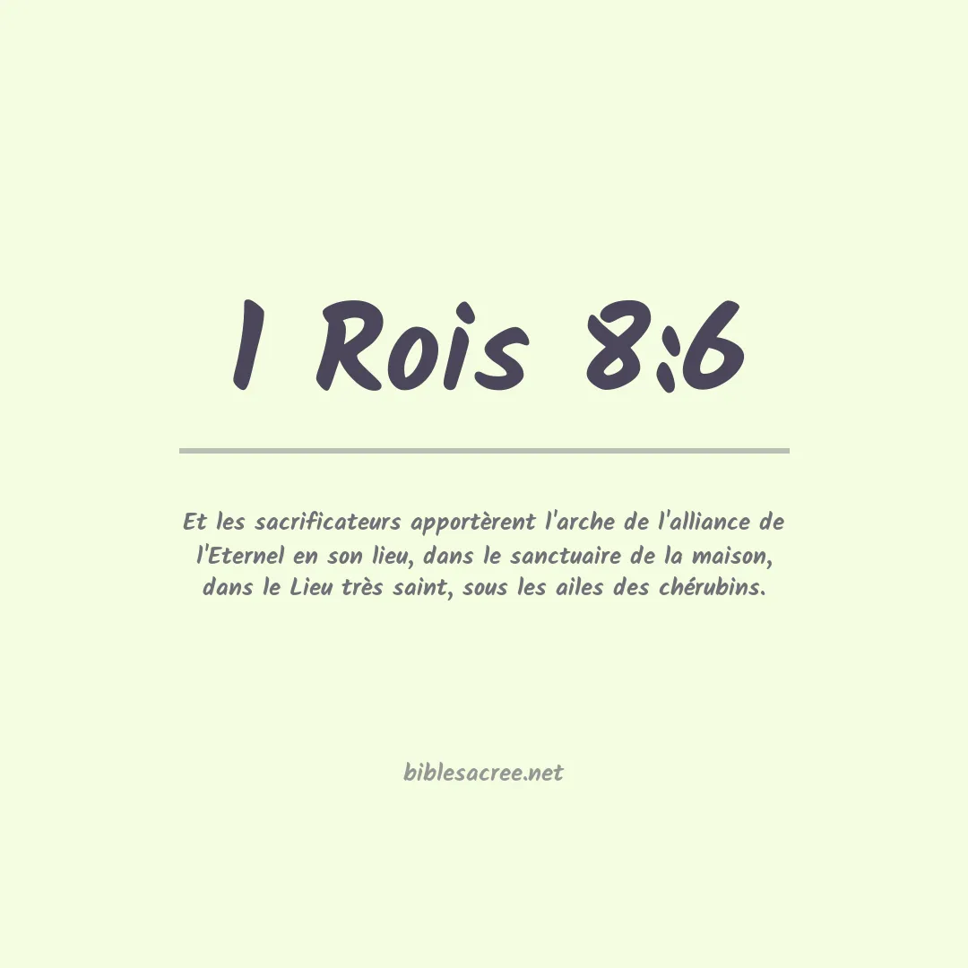 1 Rois - 8:6