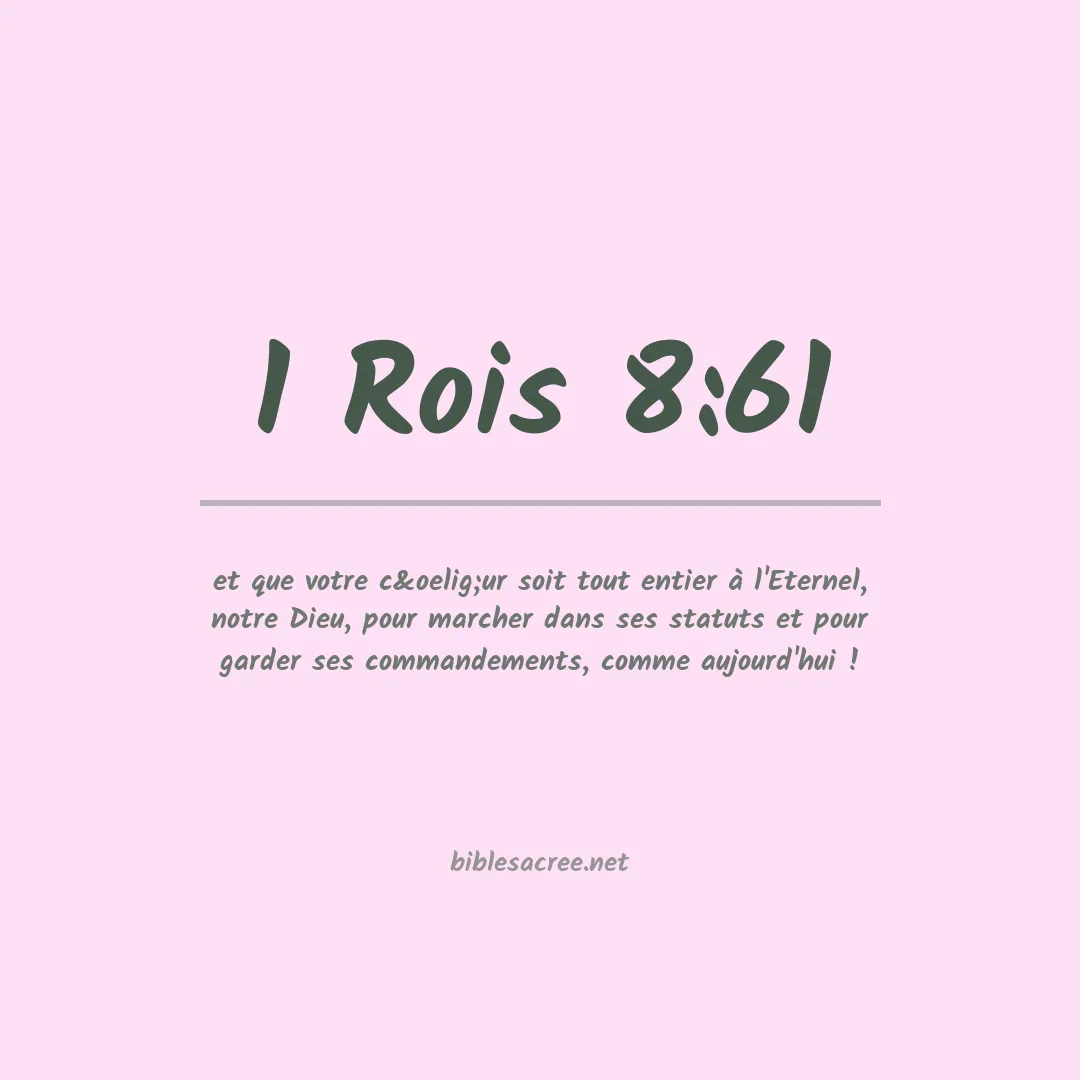 1 Rois - 8:61