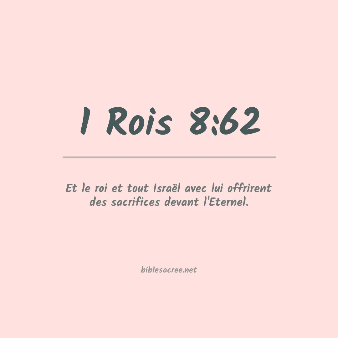 1 Rois - 8:62