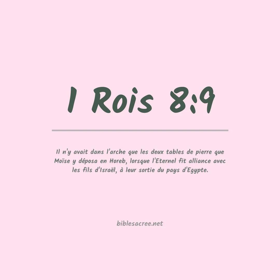 1 Rois - 8:9
