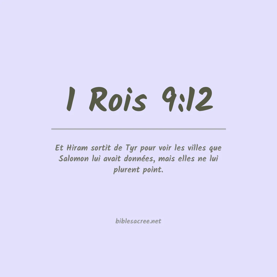 1 Rois - 9:12