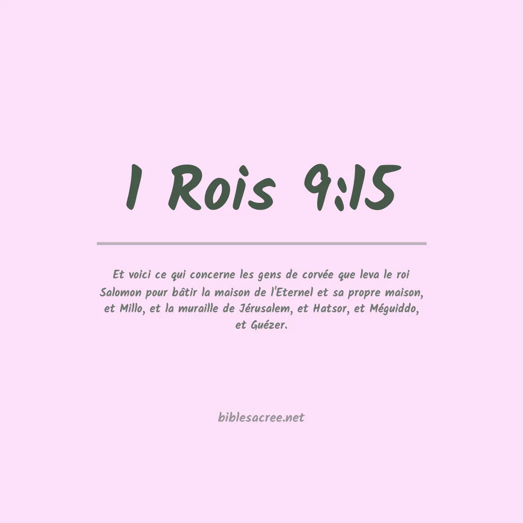1 Rois - 9:15