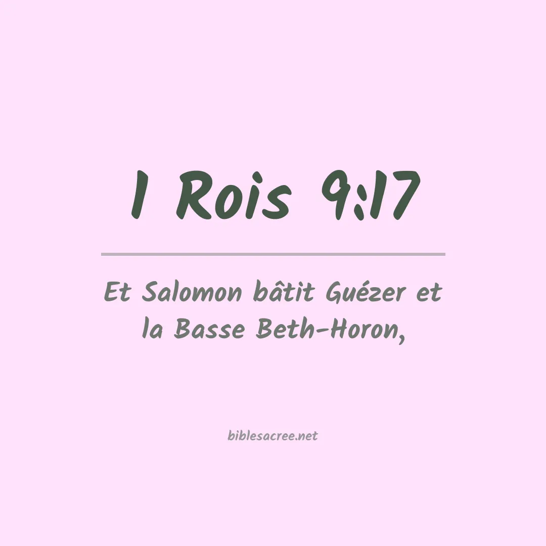 1 Rois - 9:17