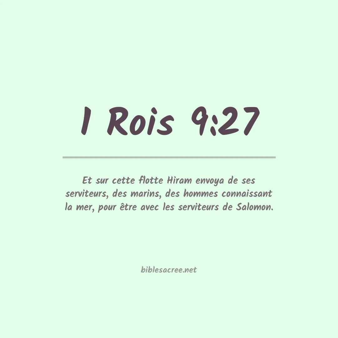 1 Rois - 9:27
