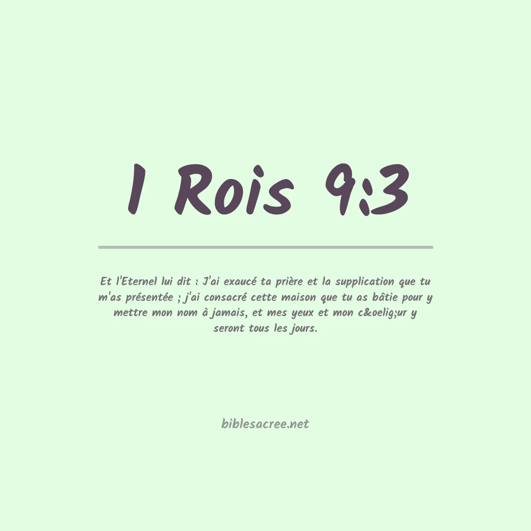 1 Rois - 9:3