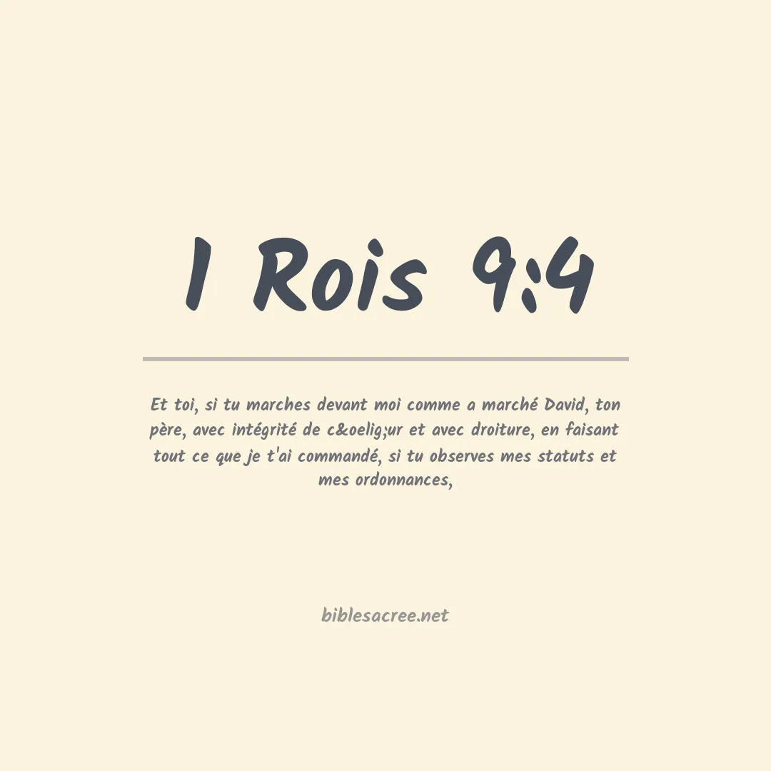 1 Rois - 9:4