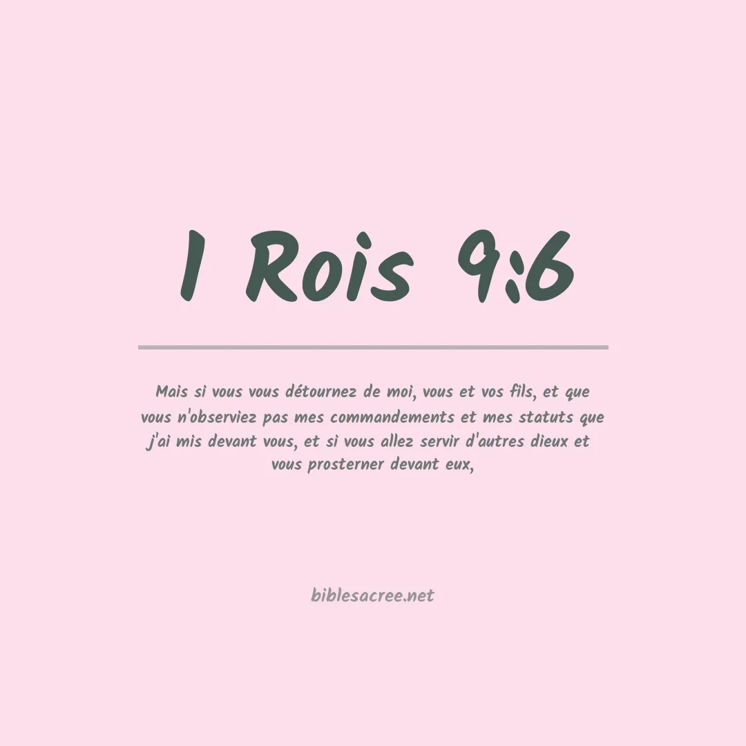 1 Rois - 9:6