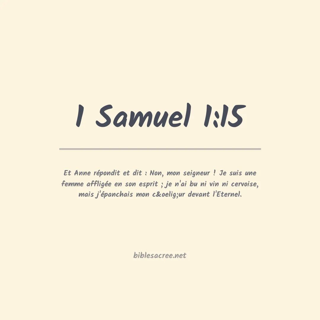 1 Samuel - 1:15