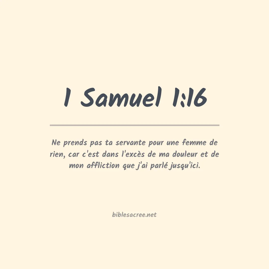 1 Samuel - 1:16