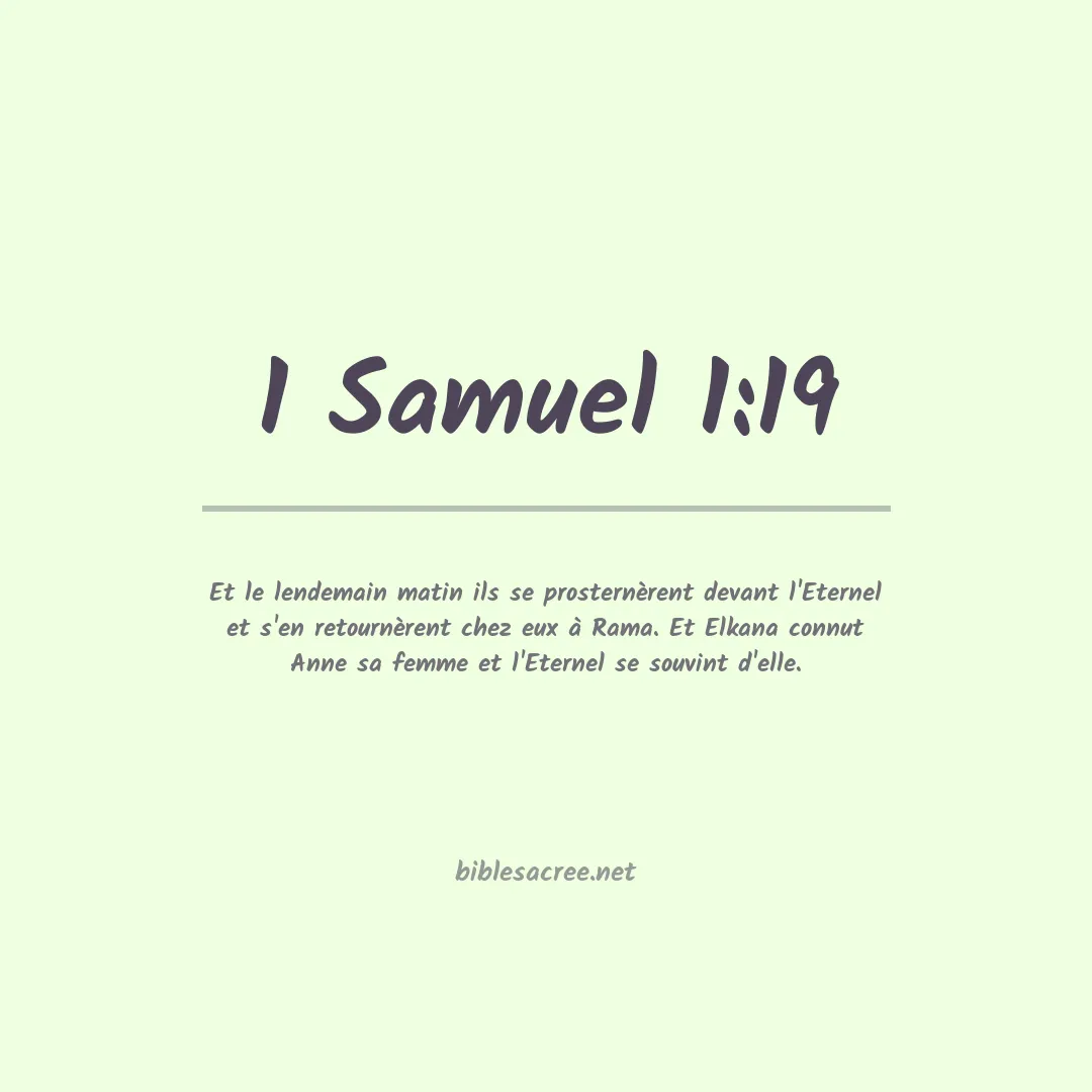 1 Samuel - 1:19