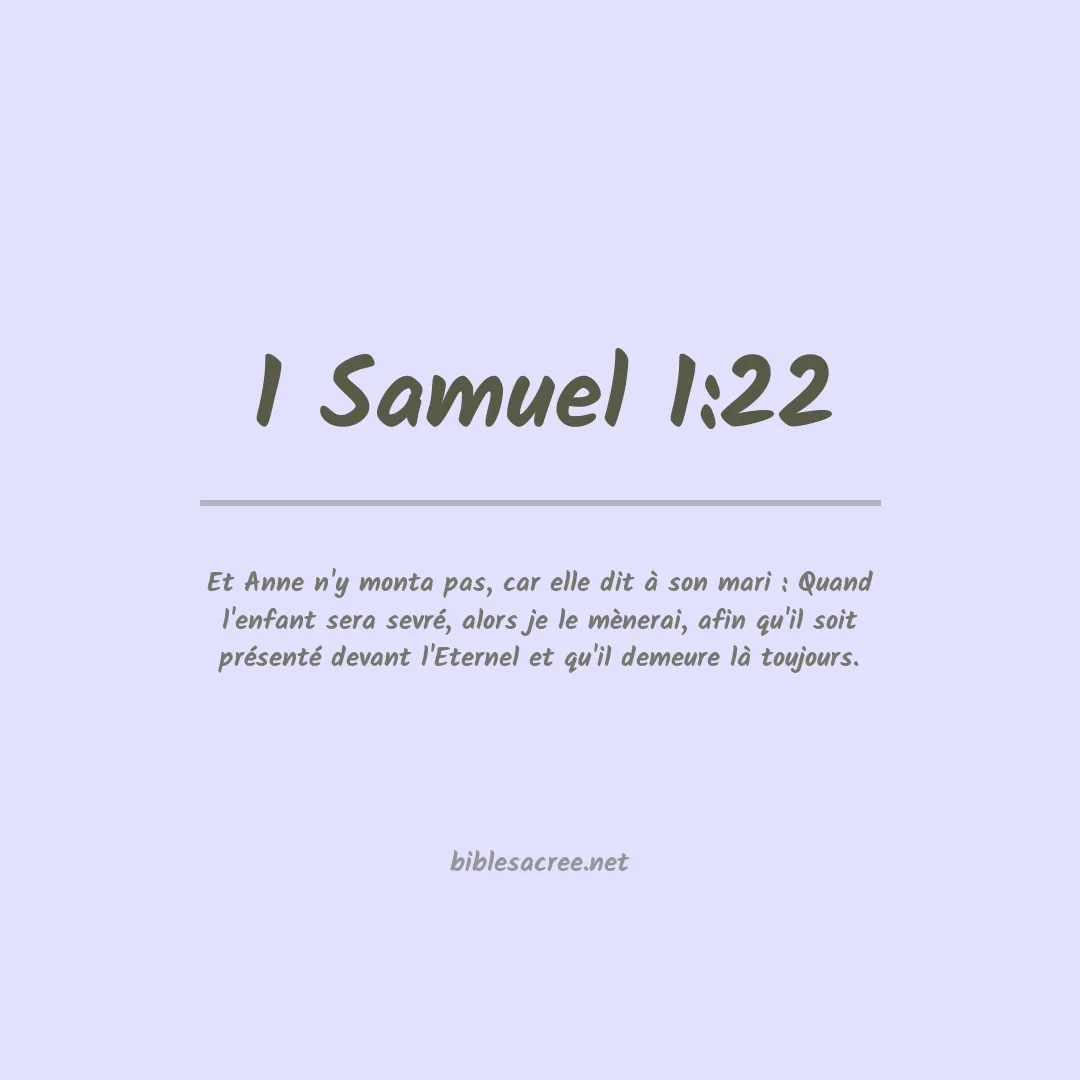 1 Samuel - 1:22