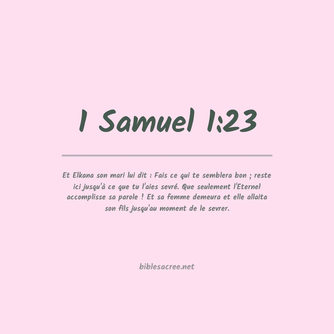 1 Samuel - 1:23