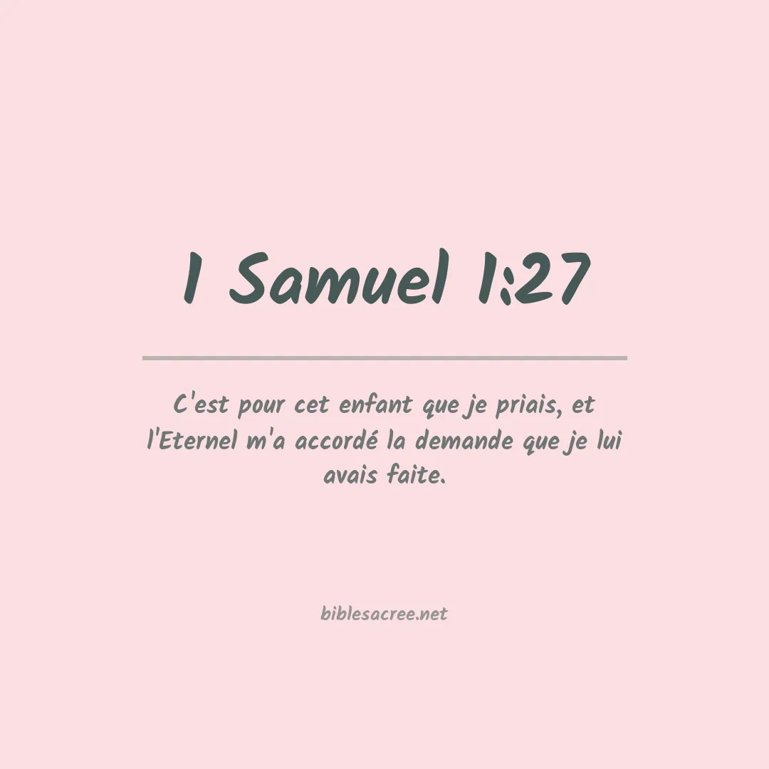 1 Samuel - 1:27