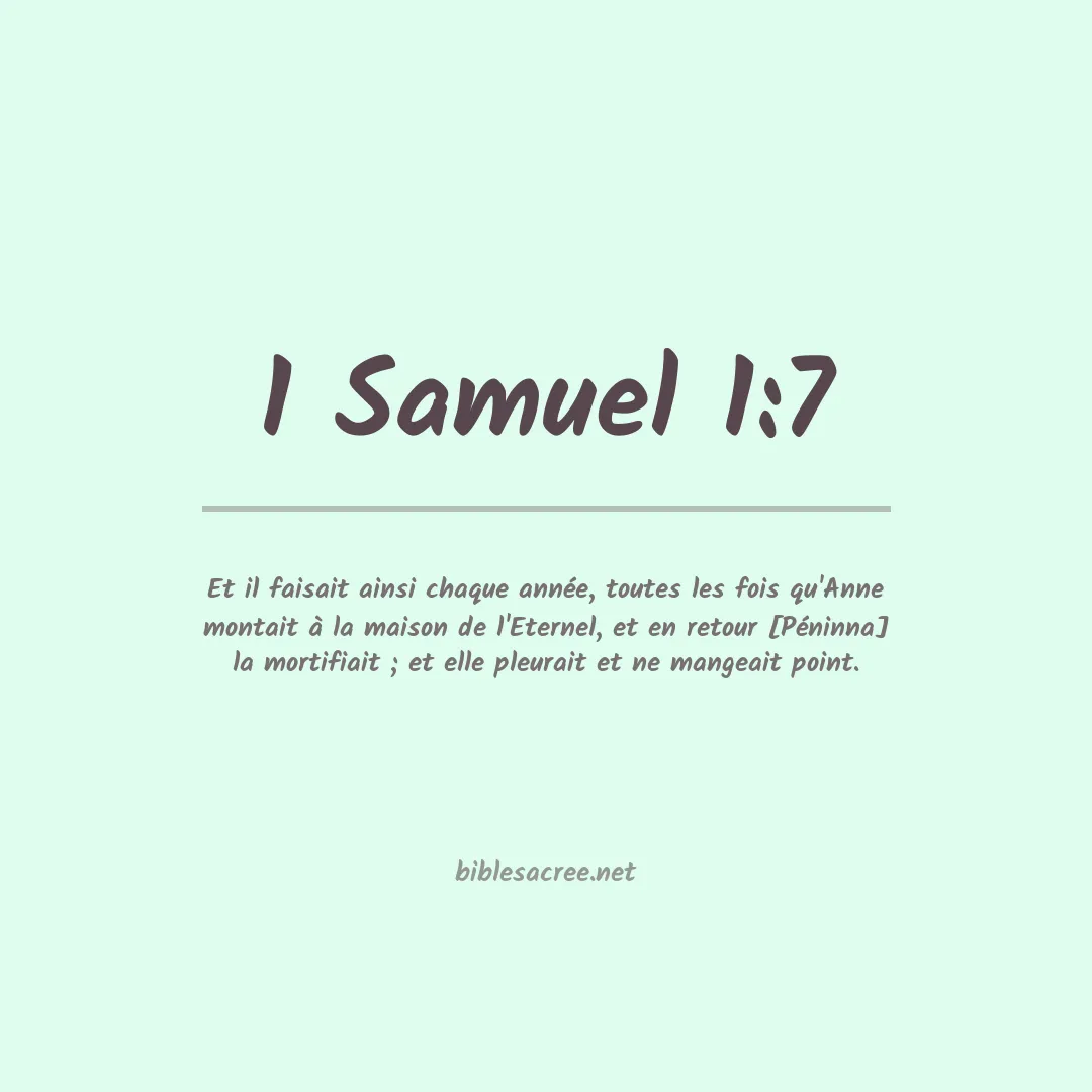 1 Samuel - 1:7