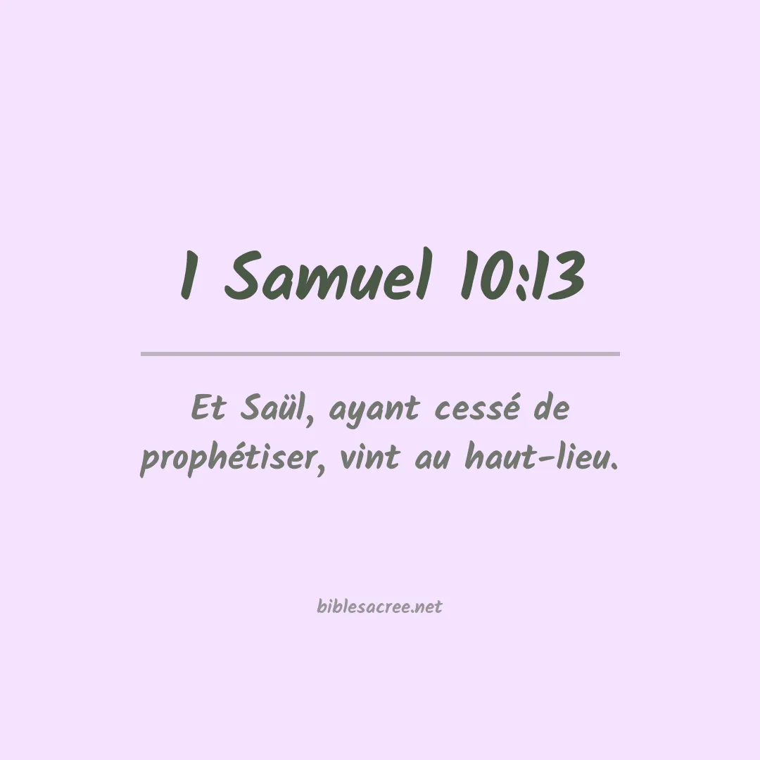 1 Samuel - 10:13